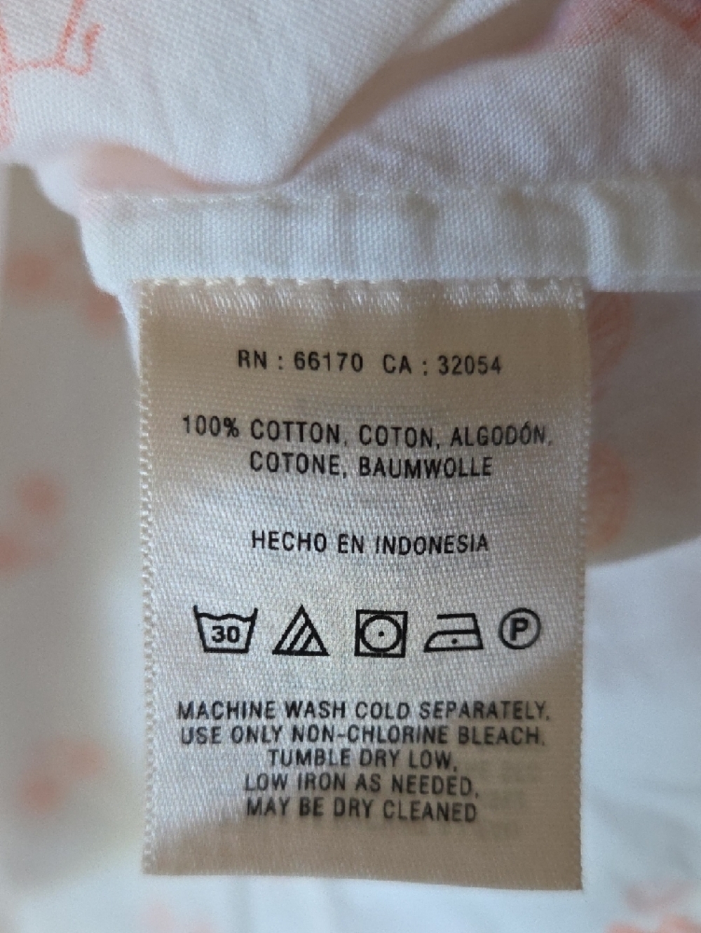 Anthropologie Postmark Bicycle Print Button Down Shirt White and Orange Sz 12 - Picture 3 of 12